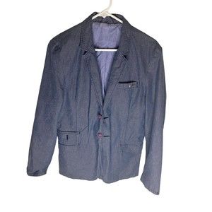 Being Human Clothing Men Modern Blue Blazer Size Medium